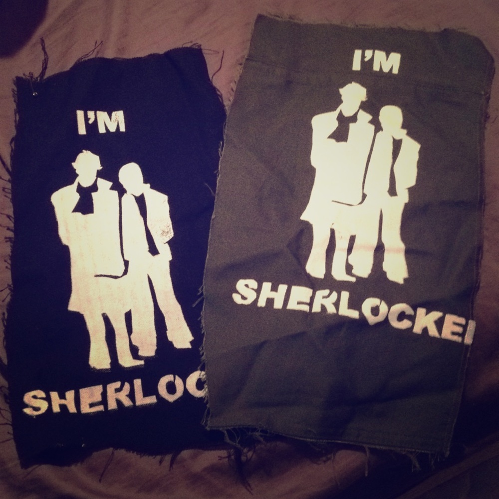 Im Sherlocked! Back patches Screenprinted